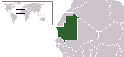 Country map for Mauritania