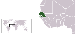 Country map for Senegal