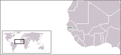 Country map for The Gambia