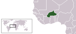 Country map for Burkina Faso