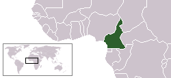 Country map for Cameroon