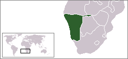 Country map for Namibia